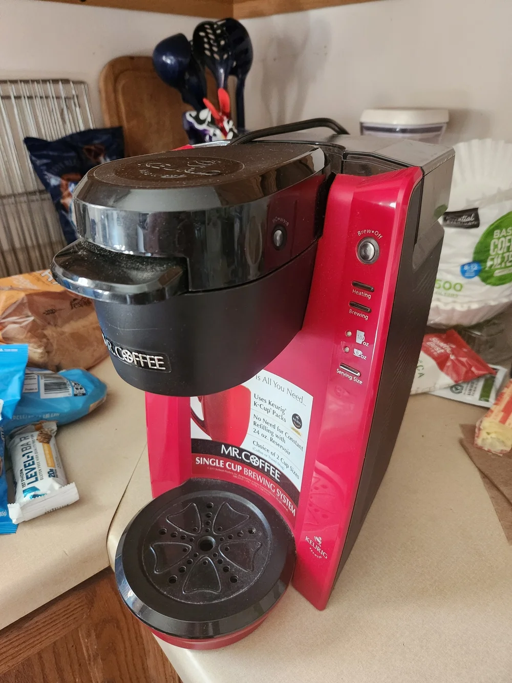 Mr. Coffee Single Cup Brewing System - Red and Black